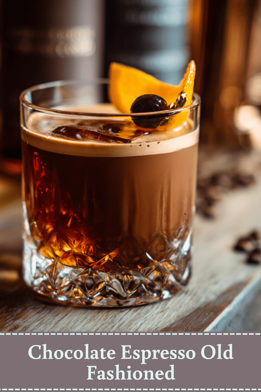 Espresso-Infused Dark Chocolate Old Fashioned