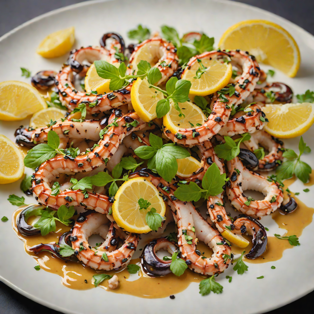 Mediterranean-Fusion Grilled Octopus with Lemon-Oregano Dressing