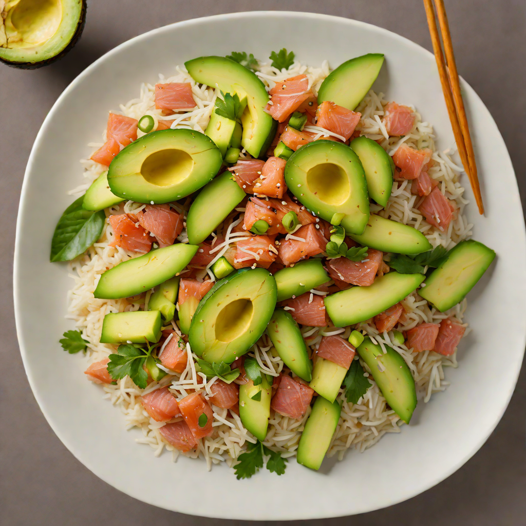 Sushi-Style Avocado and Spicy Tuna Rice Bowl