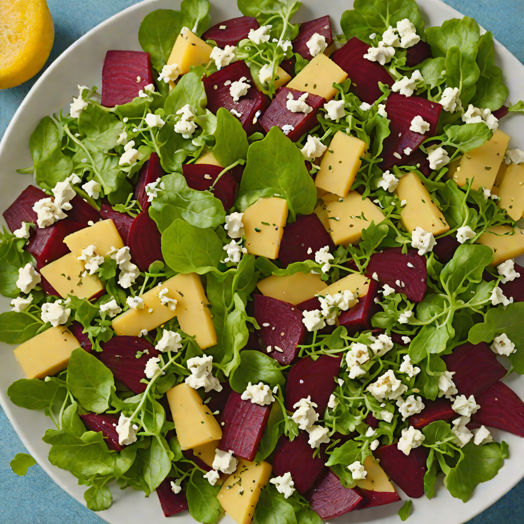 Beetroot, Feta, and Blue Cheese Salad with Lemon Vinaigrette