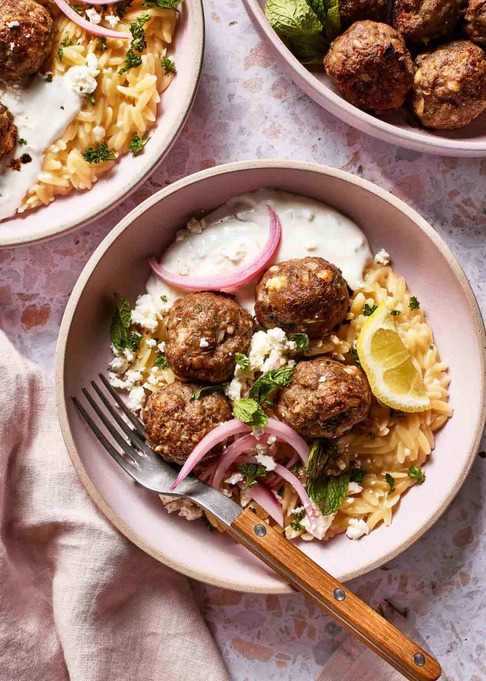 Mediterranean-Fusion Spiced Lamb Meatballs with Tzatziki Sauce