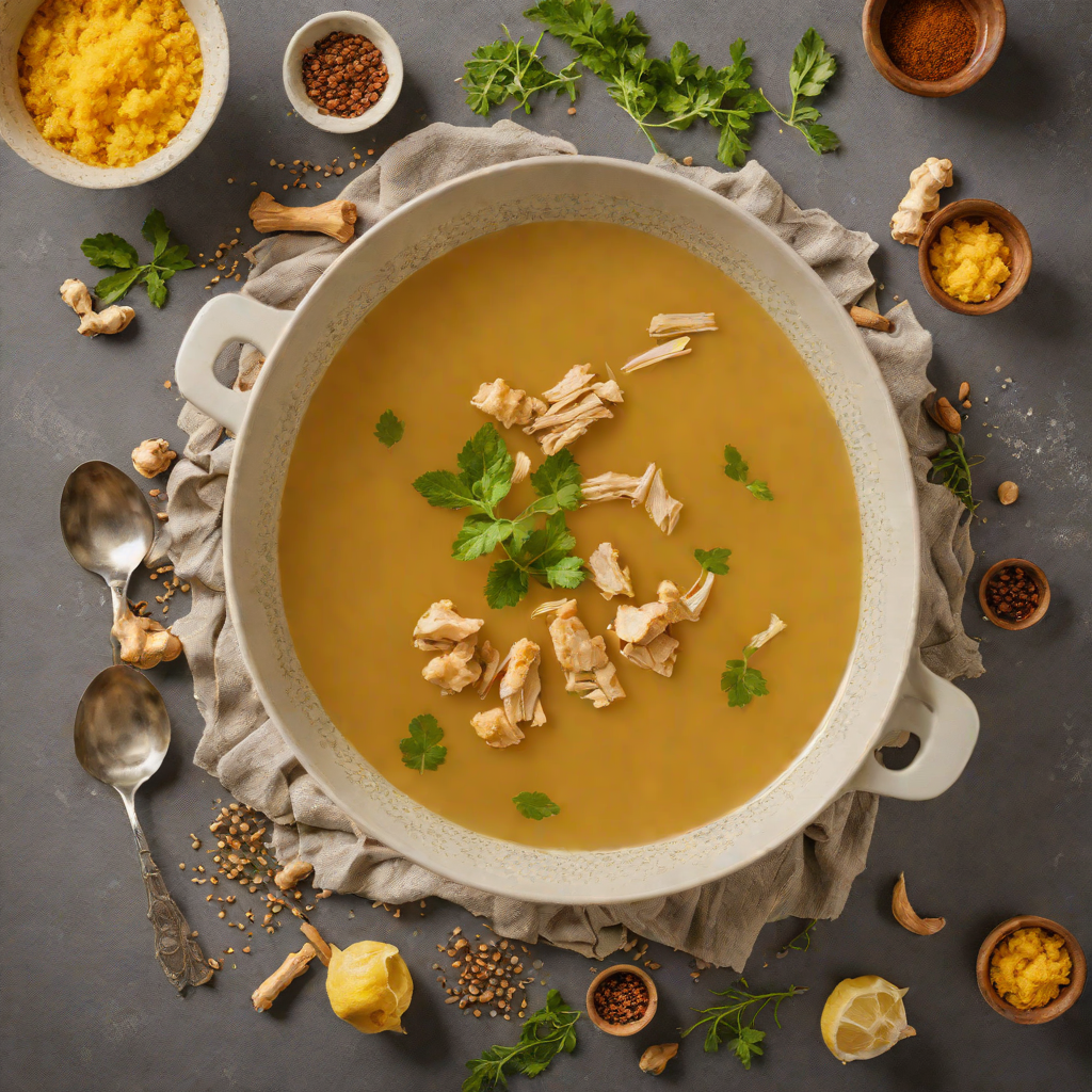 Ginger-Turmeric Chicken Broth for Respiratory Relief