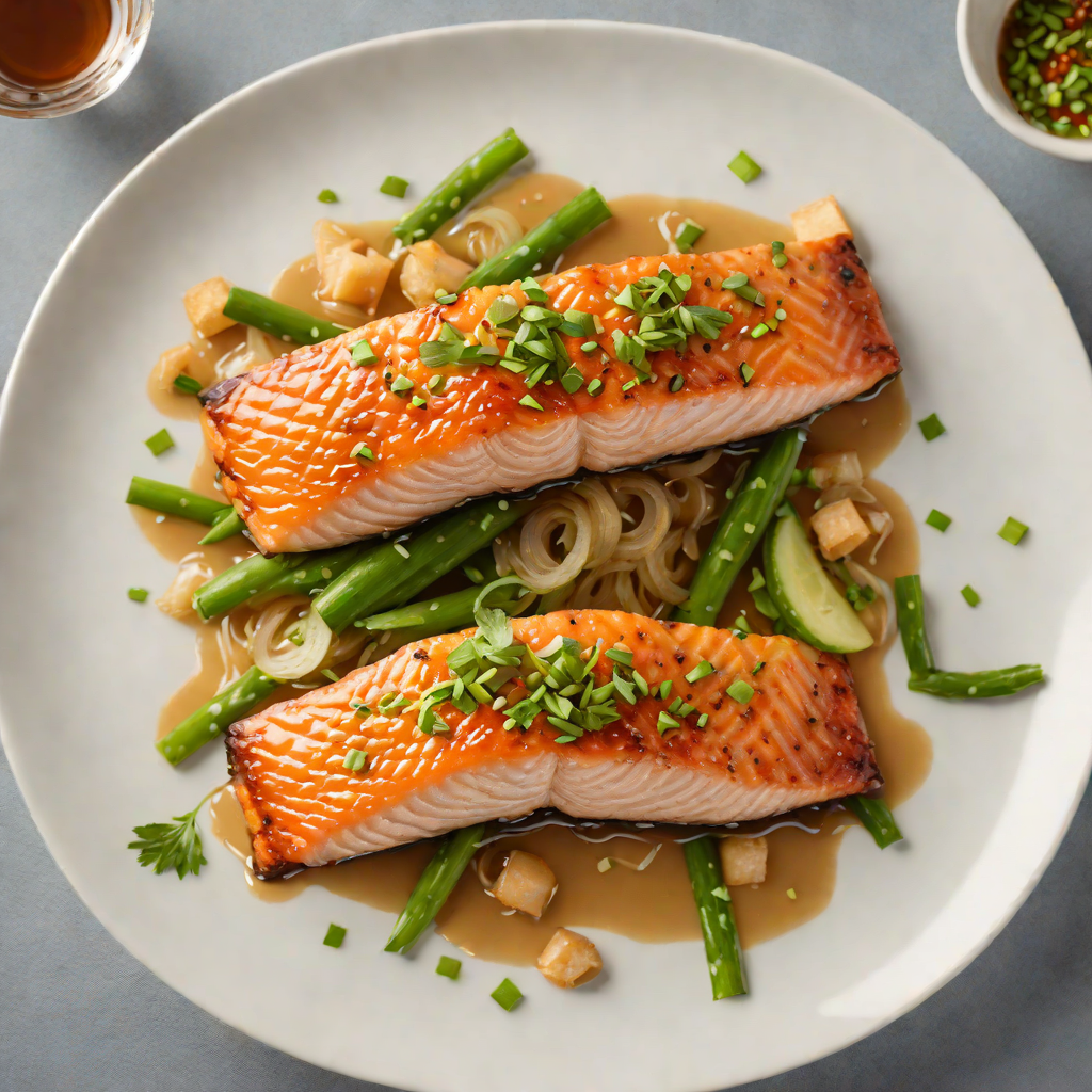 Miso-Glazed Salmon with Ginger and Scallion