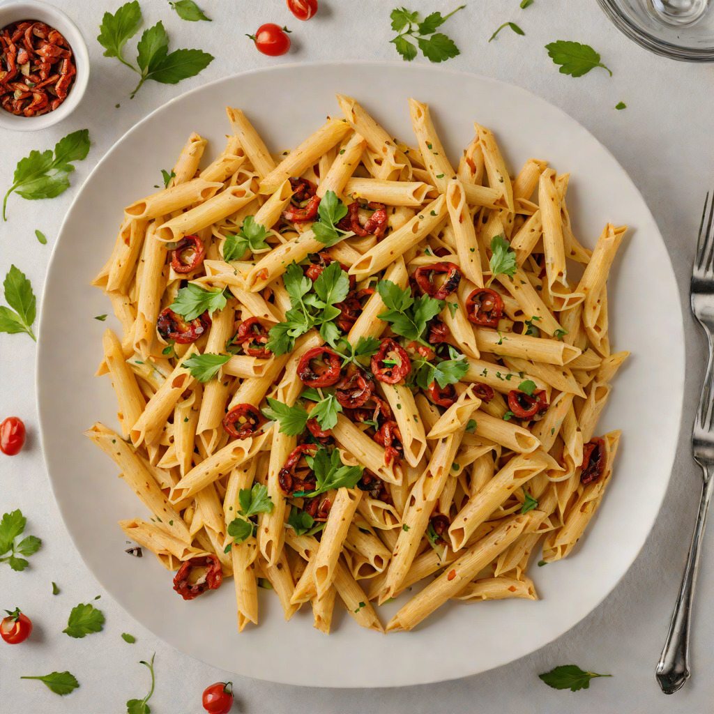 Vodka-Infused Penne with Roasted Garlic and Sundried Tomatoes