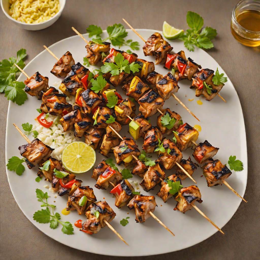 Rum-Marinated Caribbean Jerk Chicken Skewers