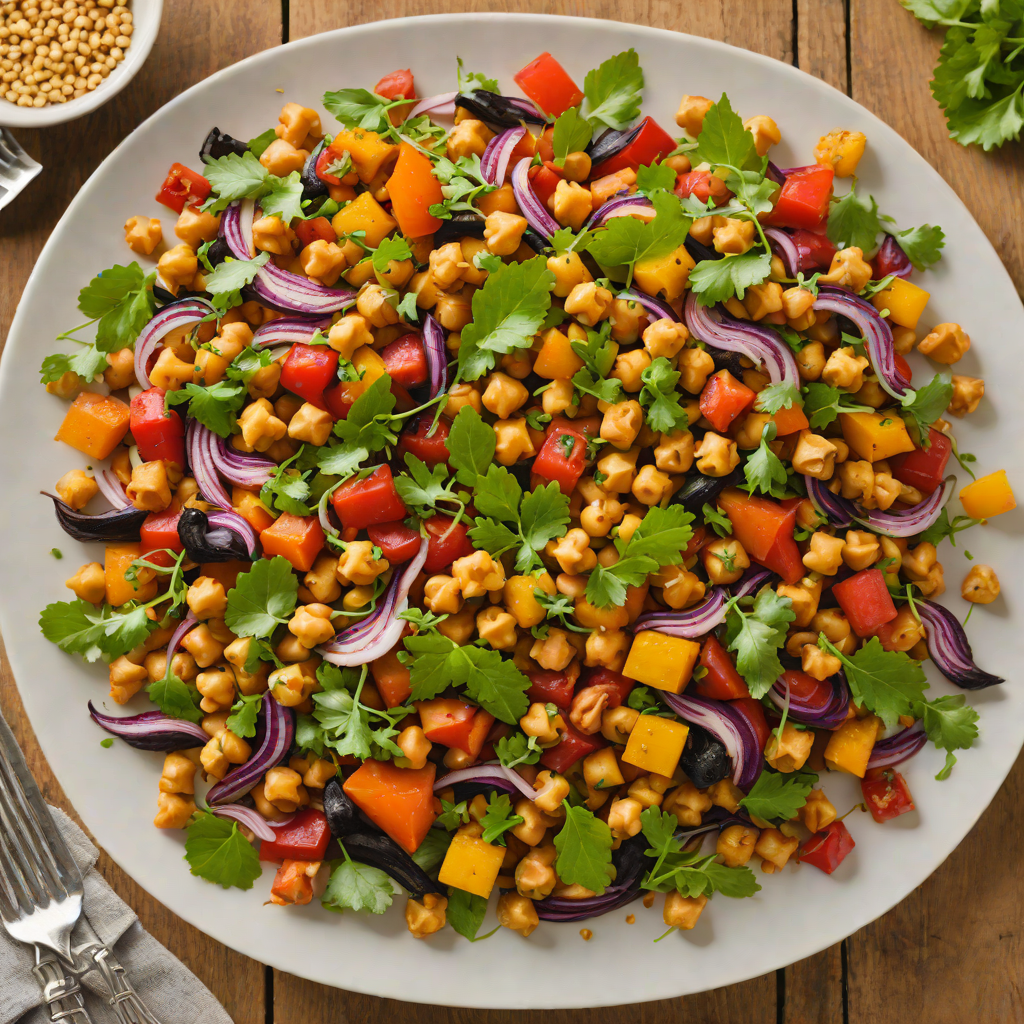 Berbere-Spiced Roasted Vegetable and Chickpea Salad