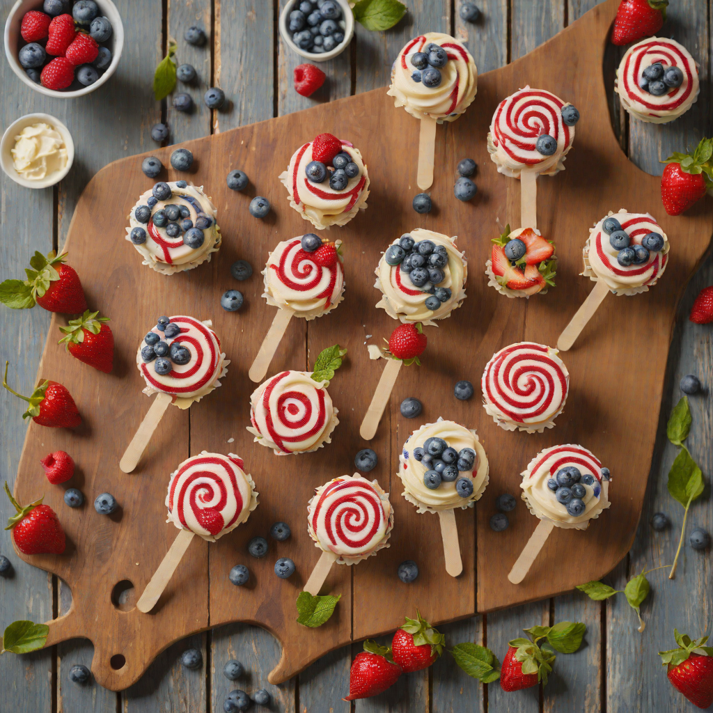 Berry Swirl Frozen Yogurt Pops