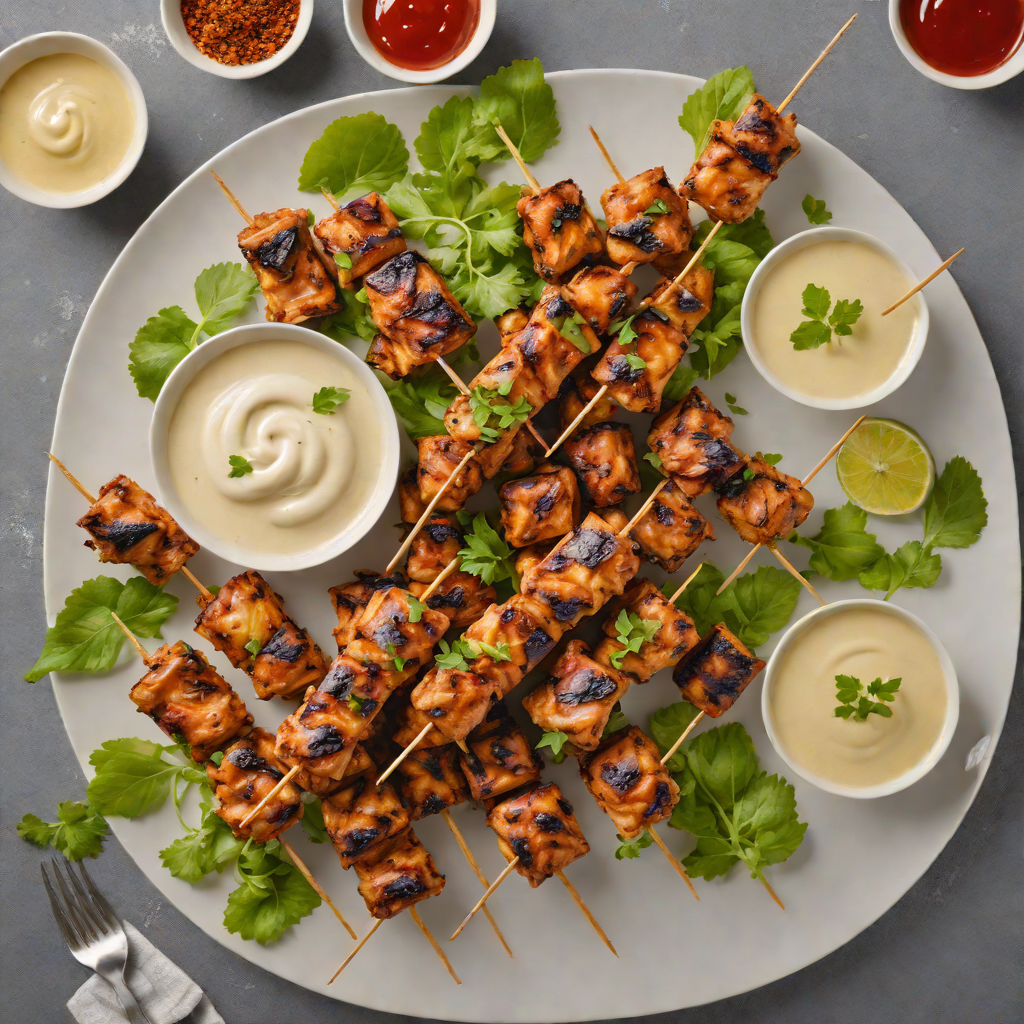 Grilled Four-Spice Chicken Skewers with Yogurt Marinade