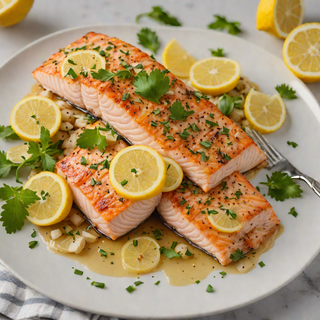Pan-Seared Four-Ingredient Lemon Garlic Salmon