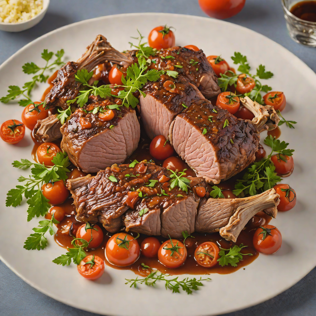 Slow-Roasted Lamb Shoulder with Bush Tomato and Garlic