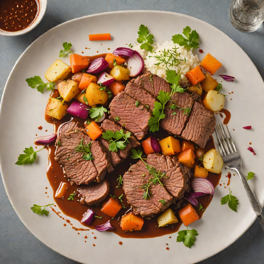 Slow-Cooked Beef with Smoked Paprika and Root Vegetables