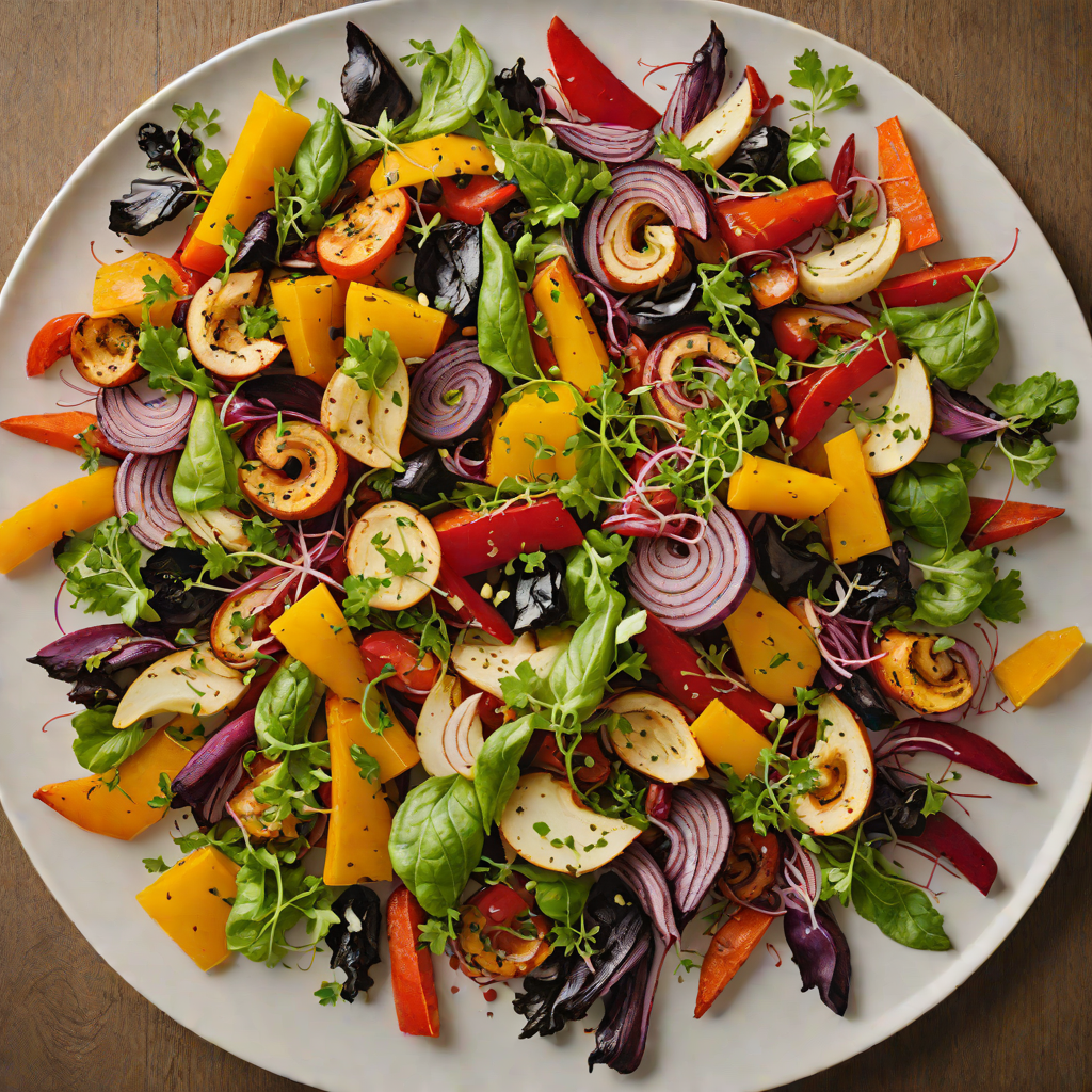 Rainbow Forest Petrified Wood-Inspired Roasted Vegetable Salad