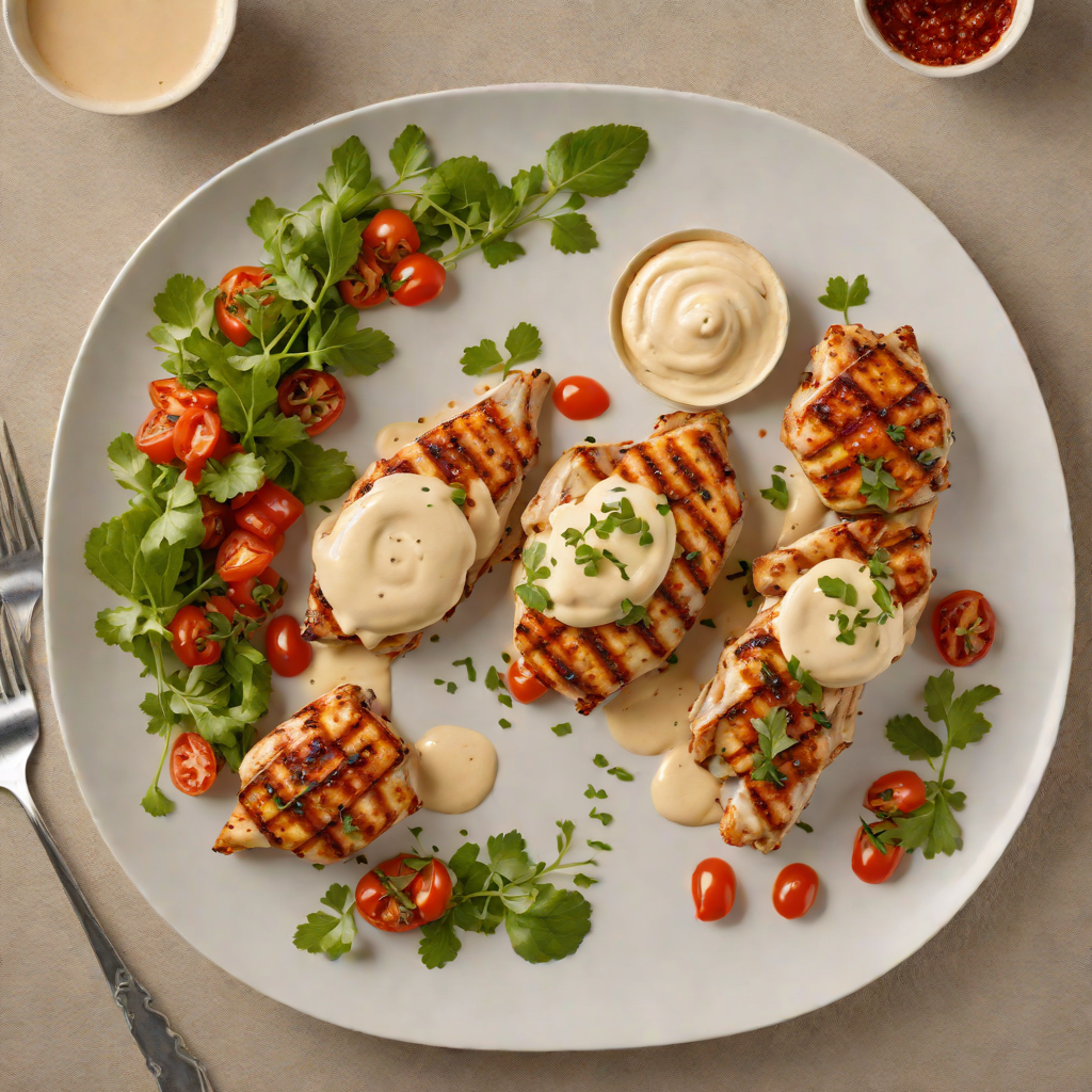 Mediterranean-Fusion Grilled Chicken with Harissa Yogurt Sauce