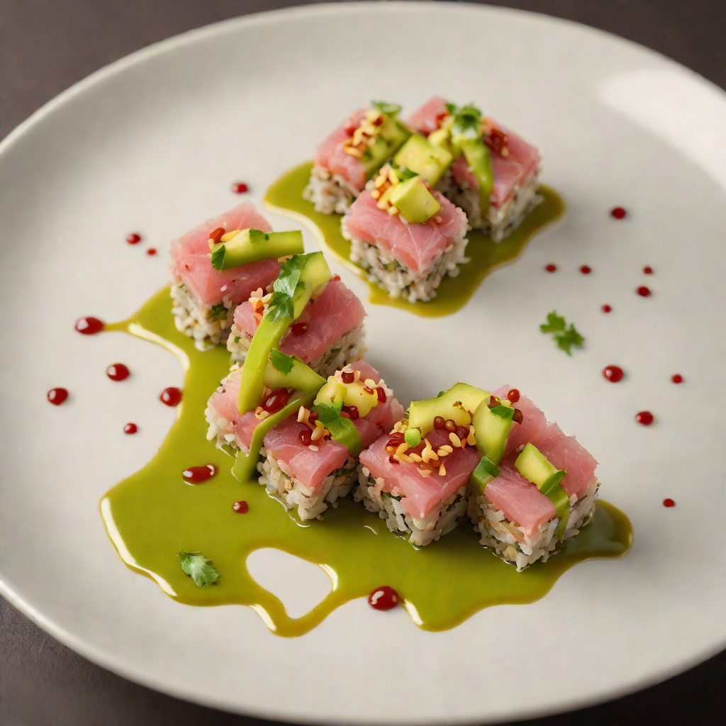 Sushi-Style Tuna Tartare with Wasabi Avocado