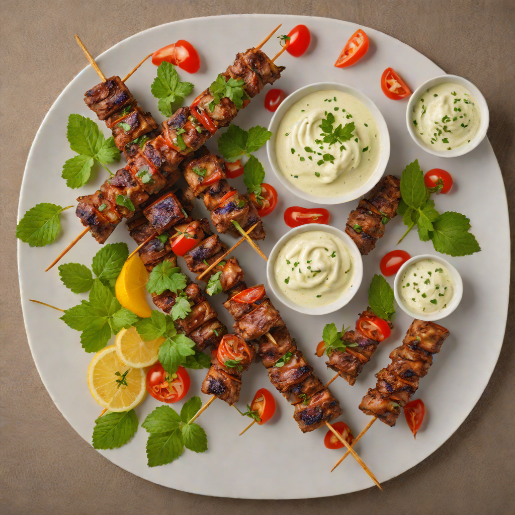 Four-Spice Lamb Kebabs with Yogurt Mint Sauce