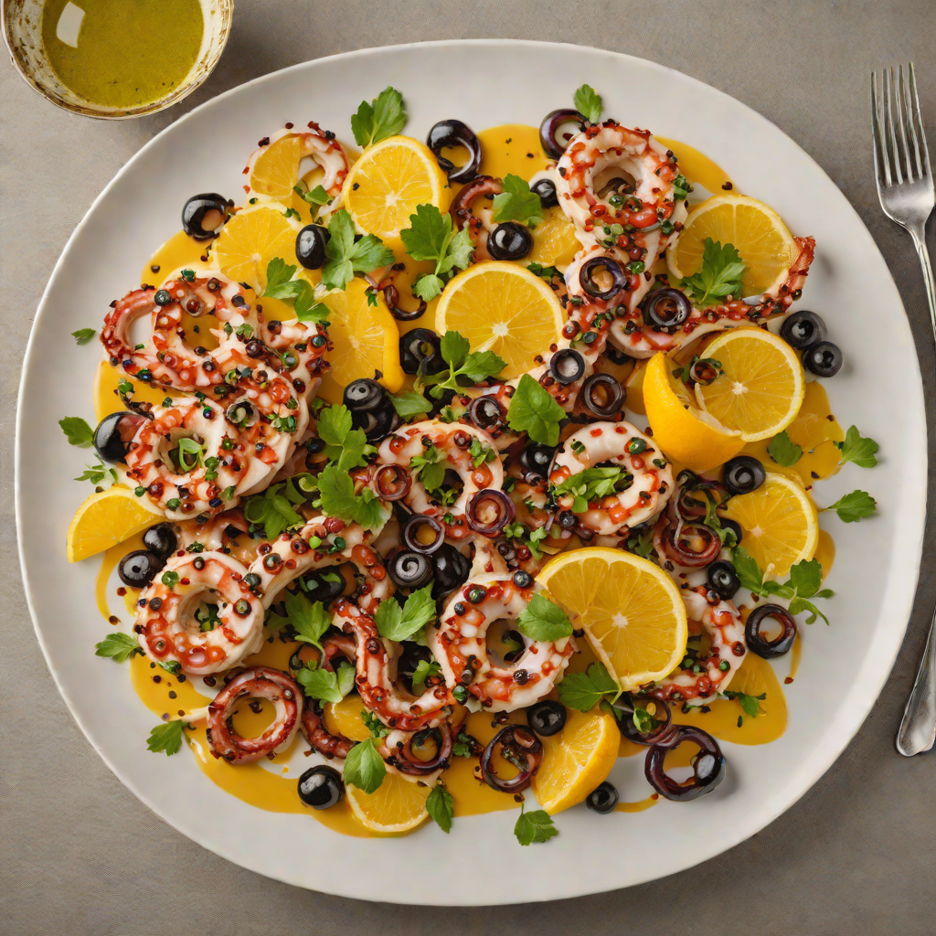 Mediterranean-Fusion Grilled Octopus with Citrus Vinaigrette