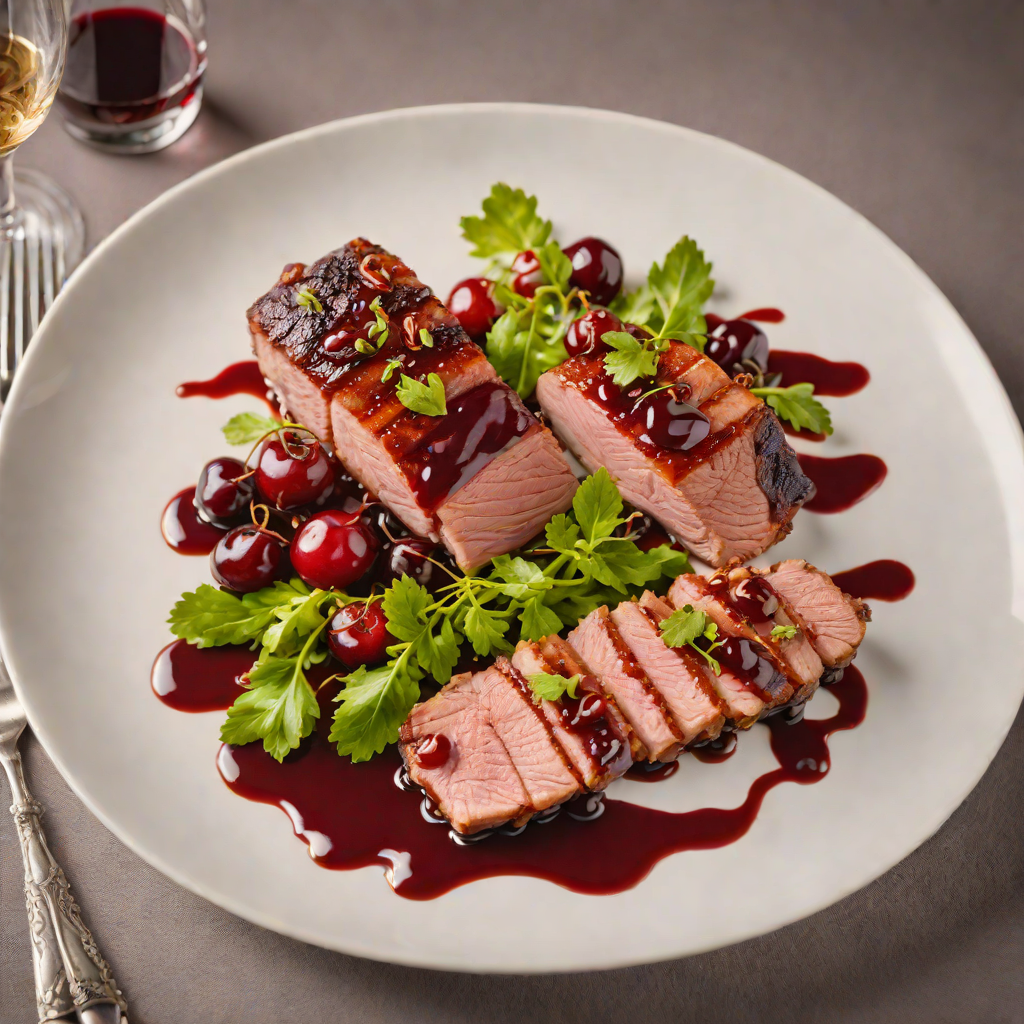 Pan-Seared North Wind Spiced Duck Breast with Cherry Reduction