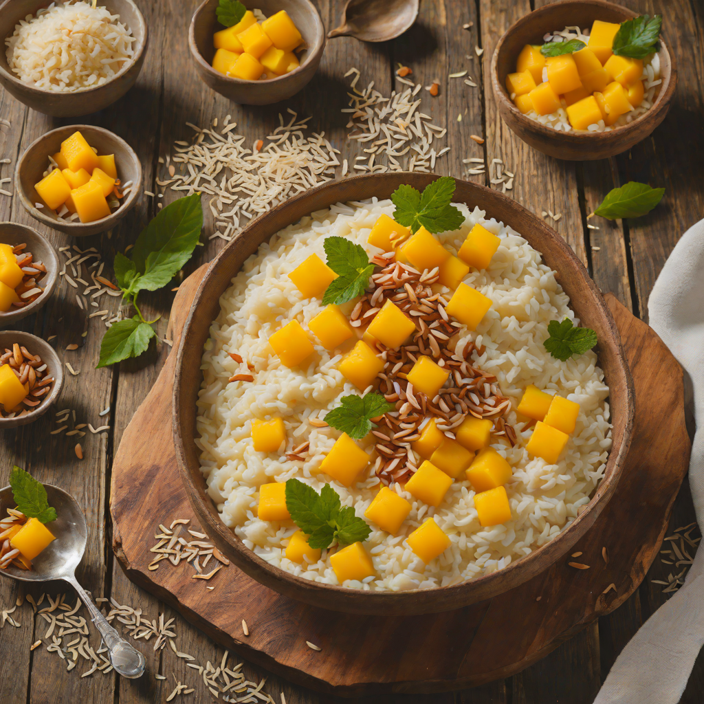 Tiki-Style Coconut and Mango Rice Pudding
