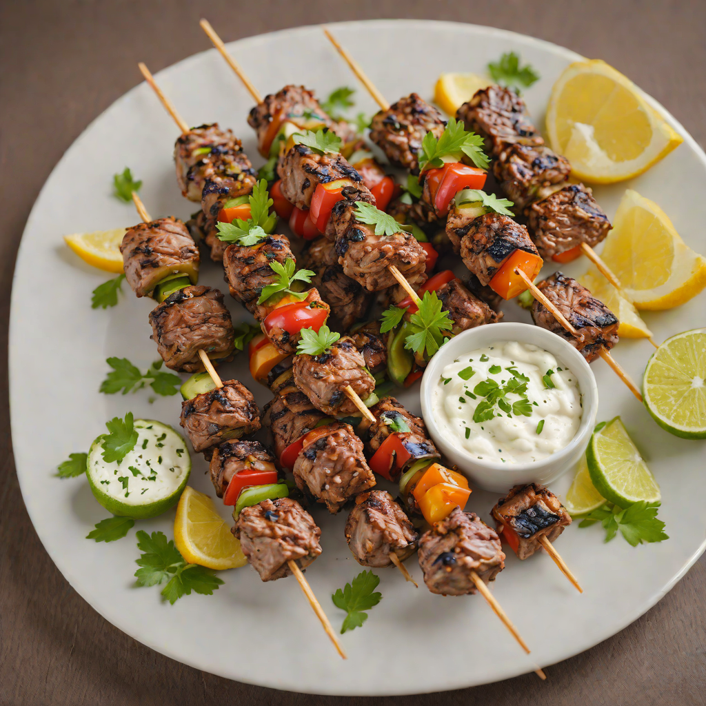 Mediterranean-Fusion Grilled Lamb Kebabs with Tzatziki
