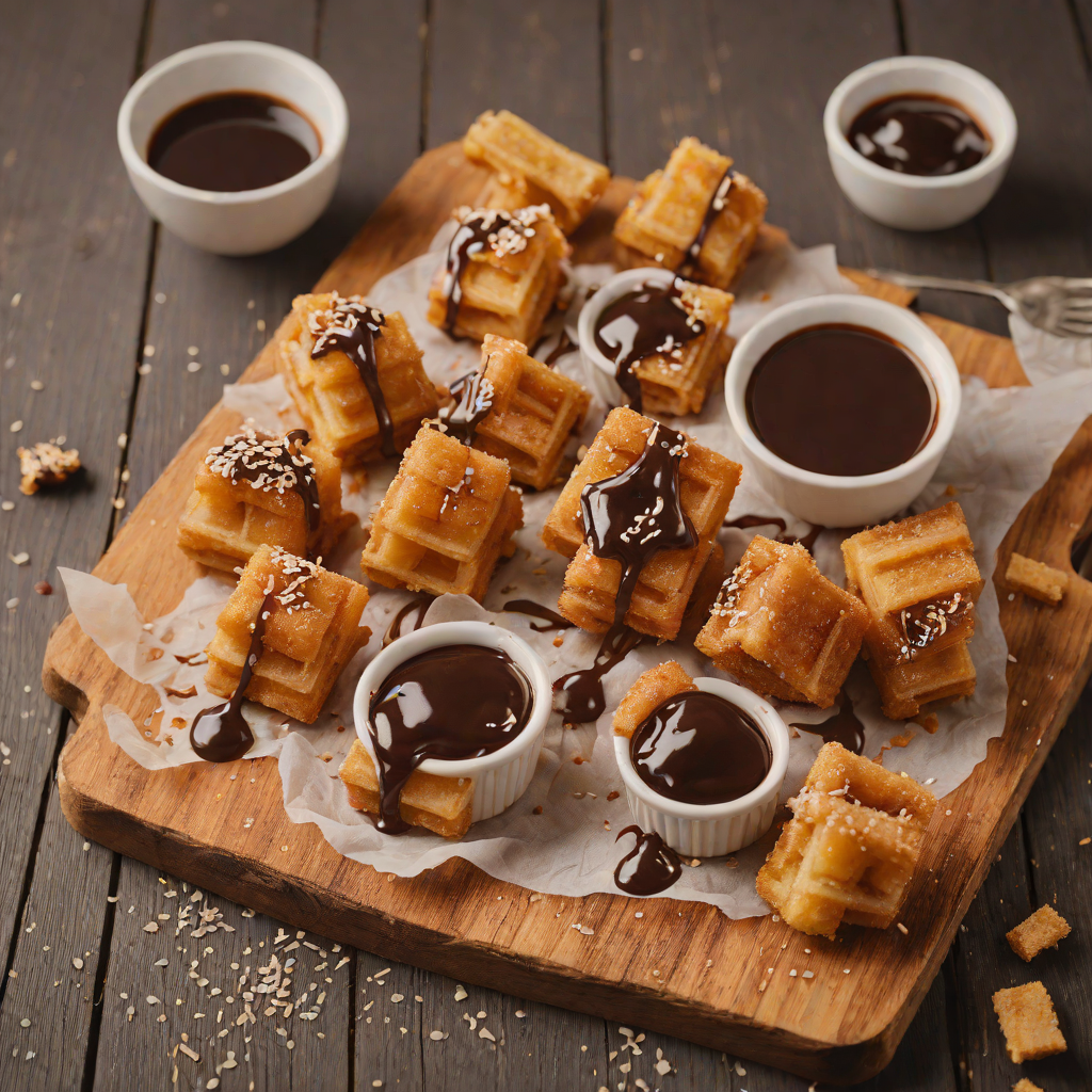 San Antonio-Inspired Spiced Churro Bites with Chocolate Sauce