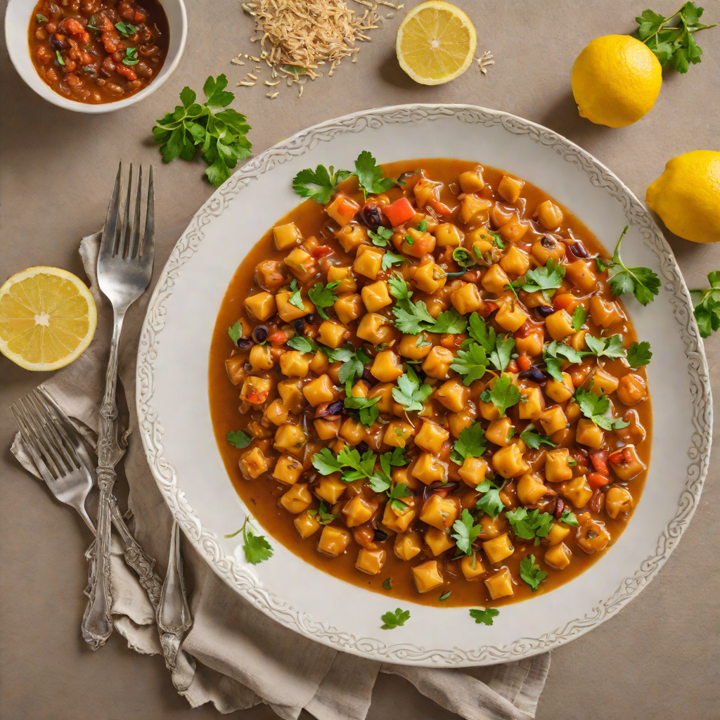 Slow-Cooked Moroccan Chickpea Stew with Preserved Lemon