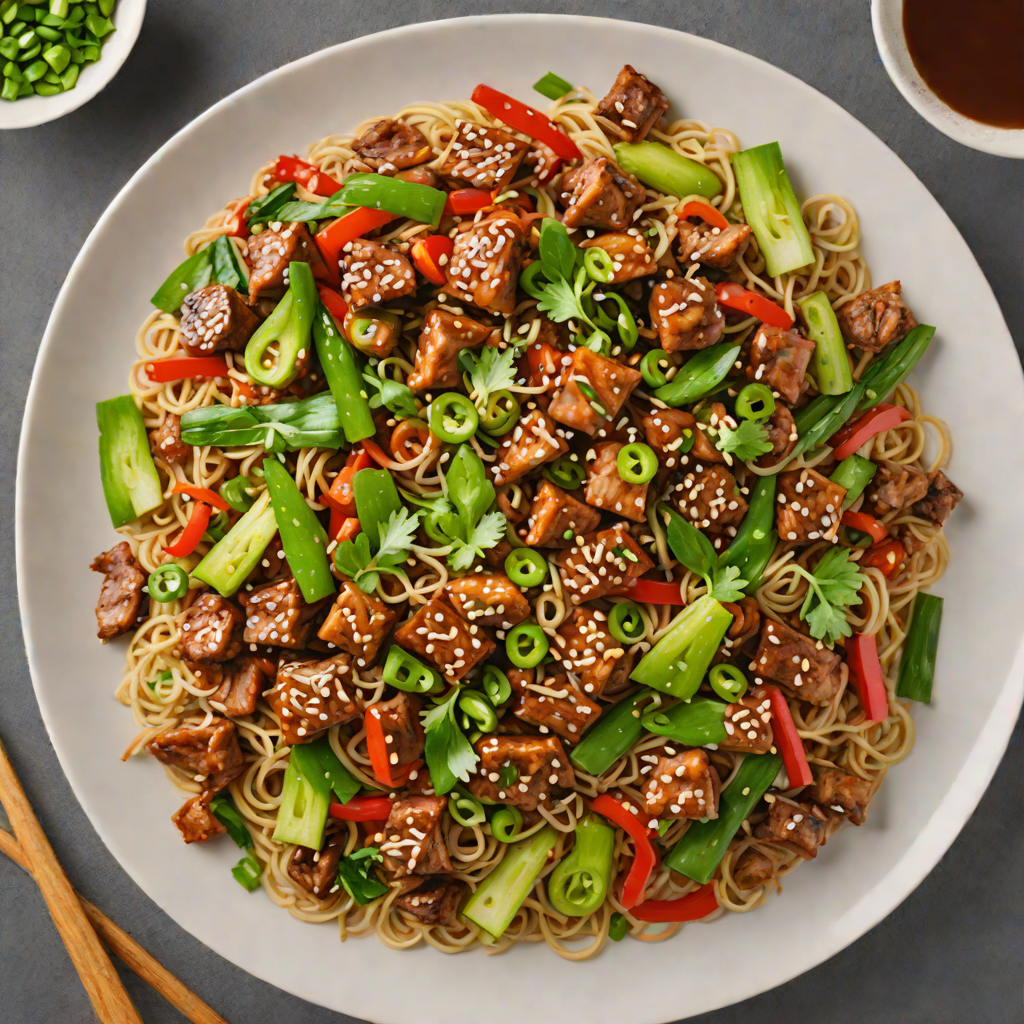 Spicy Korean-Inspired Pork Stir Fry with Garlic and Scallions