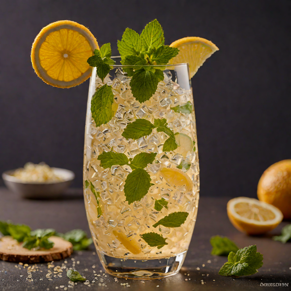 Ginger-Citrus Sparkler with Fresh Mint