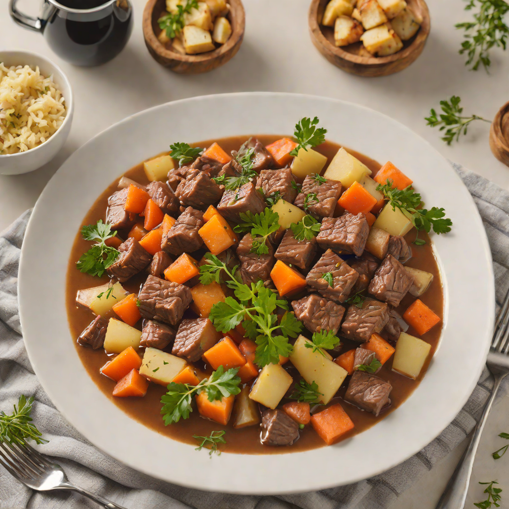 Layered Branch Mine Beef Stew with Root Vegetables