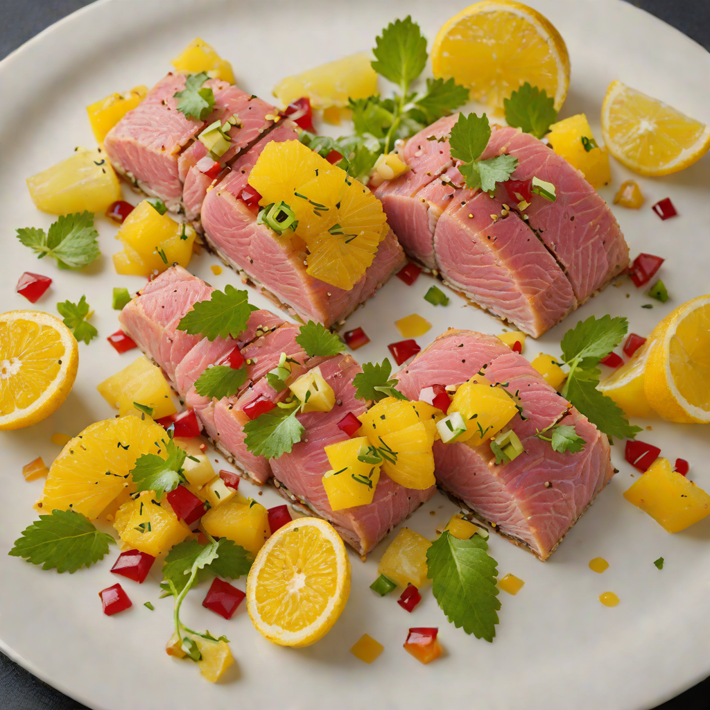 Seared Lemon-Ginger Tuna with Citrus Salsa