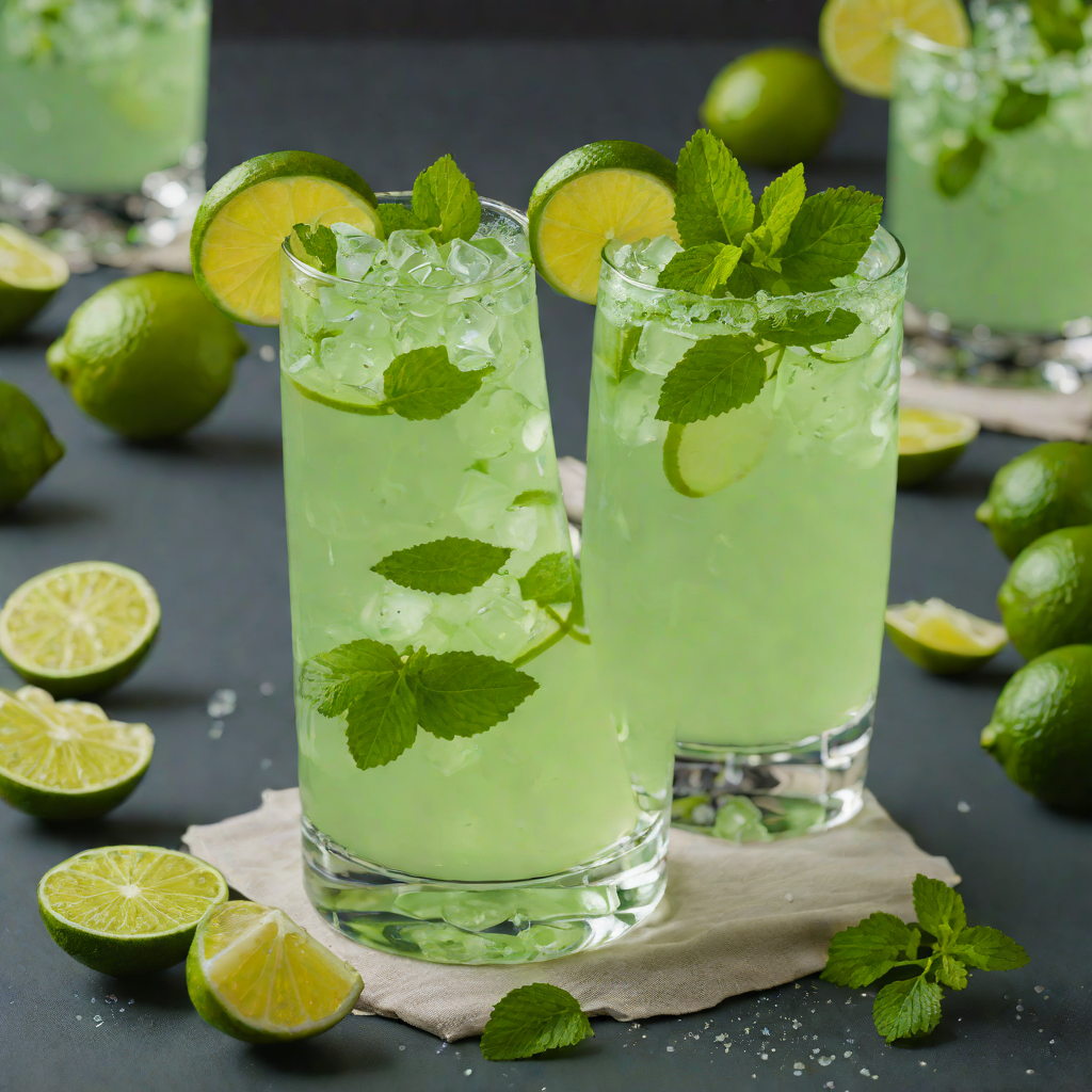 Sparkling Mint-Lime Agua Fresca