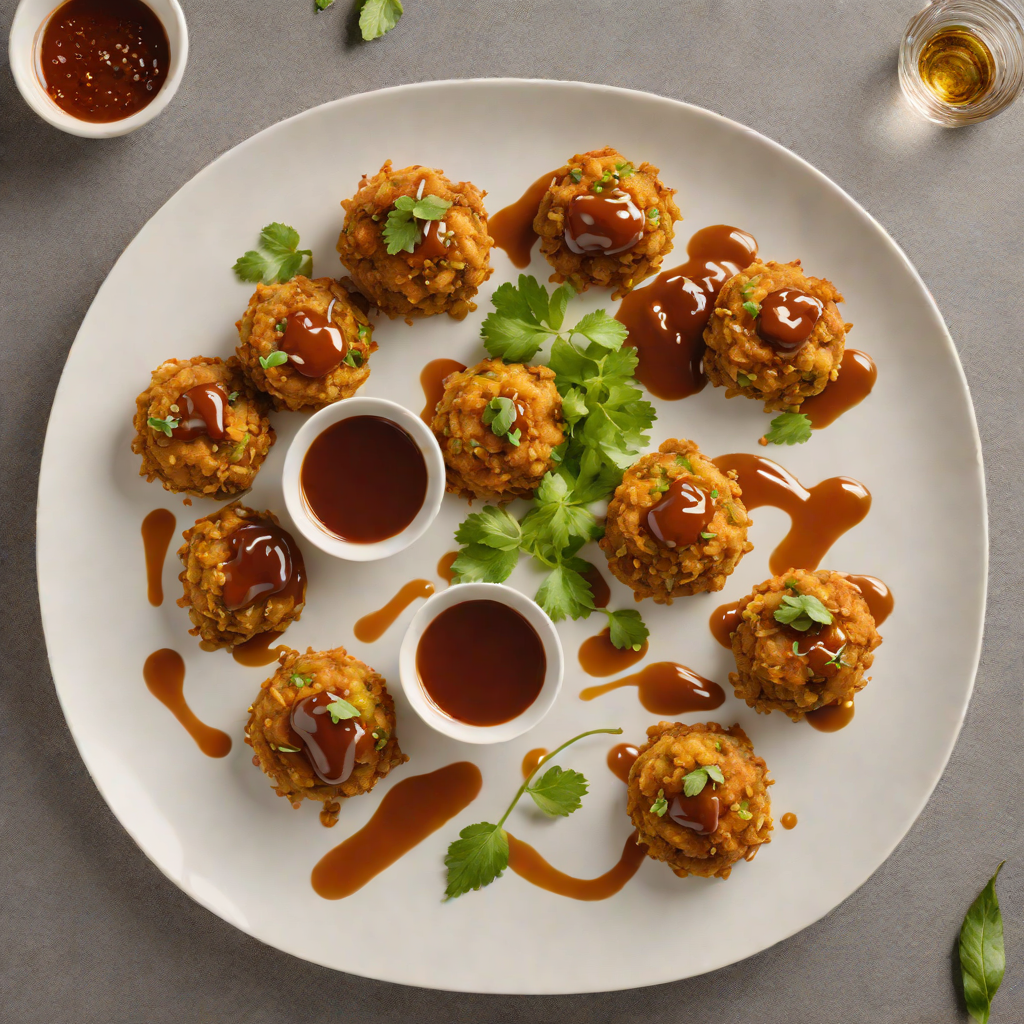 Pholourie Spiced Split Pea Fritters with Tamarind Sauce