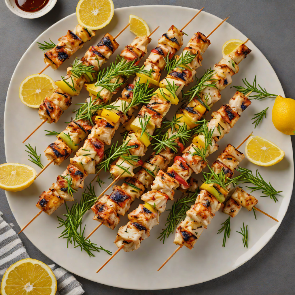 Lemon-Rosemary Grilled Chicken Skewers