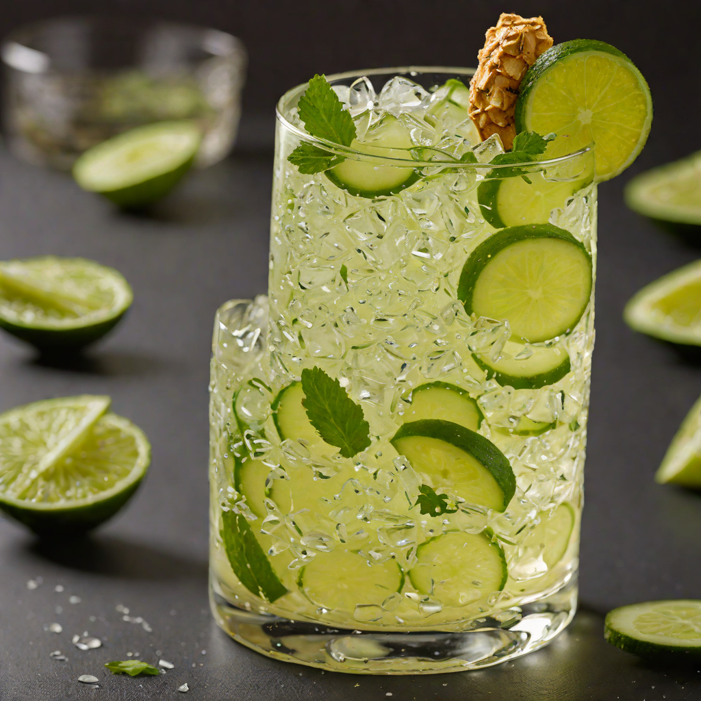 Ginger-Lime Fizz with Cucumber