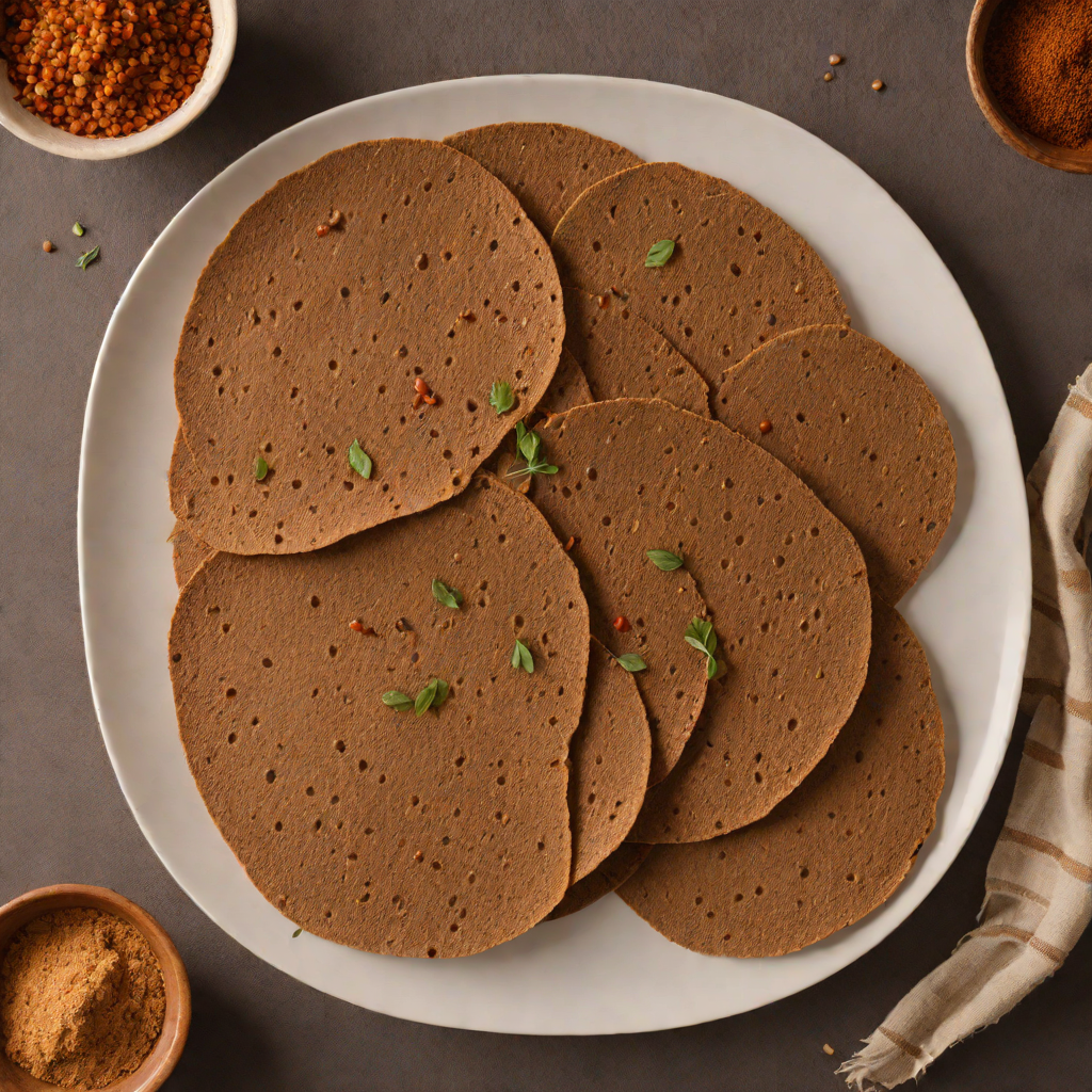 Ethiopian Style Injera Flatbread with Teff Flour