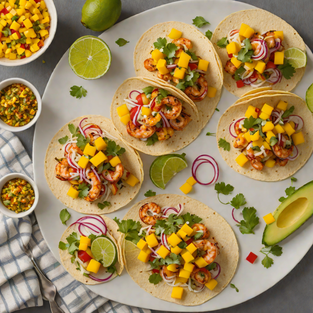 Charred Chipotle Shrimp Tacos with Mango Salsa