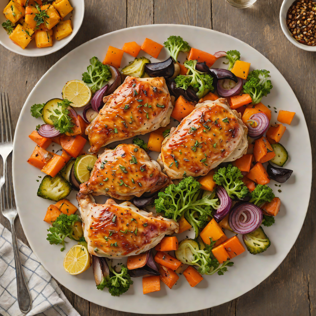Sheet Pan Orange-Glazed Chicken with Roasted Vegetables