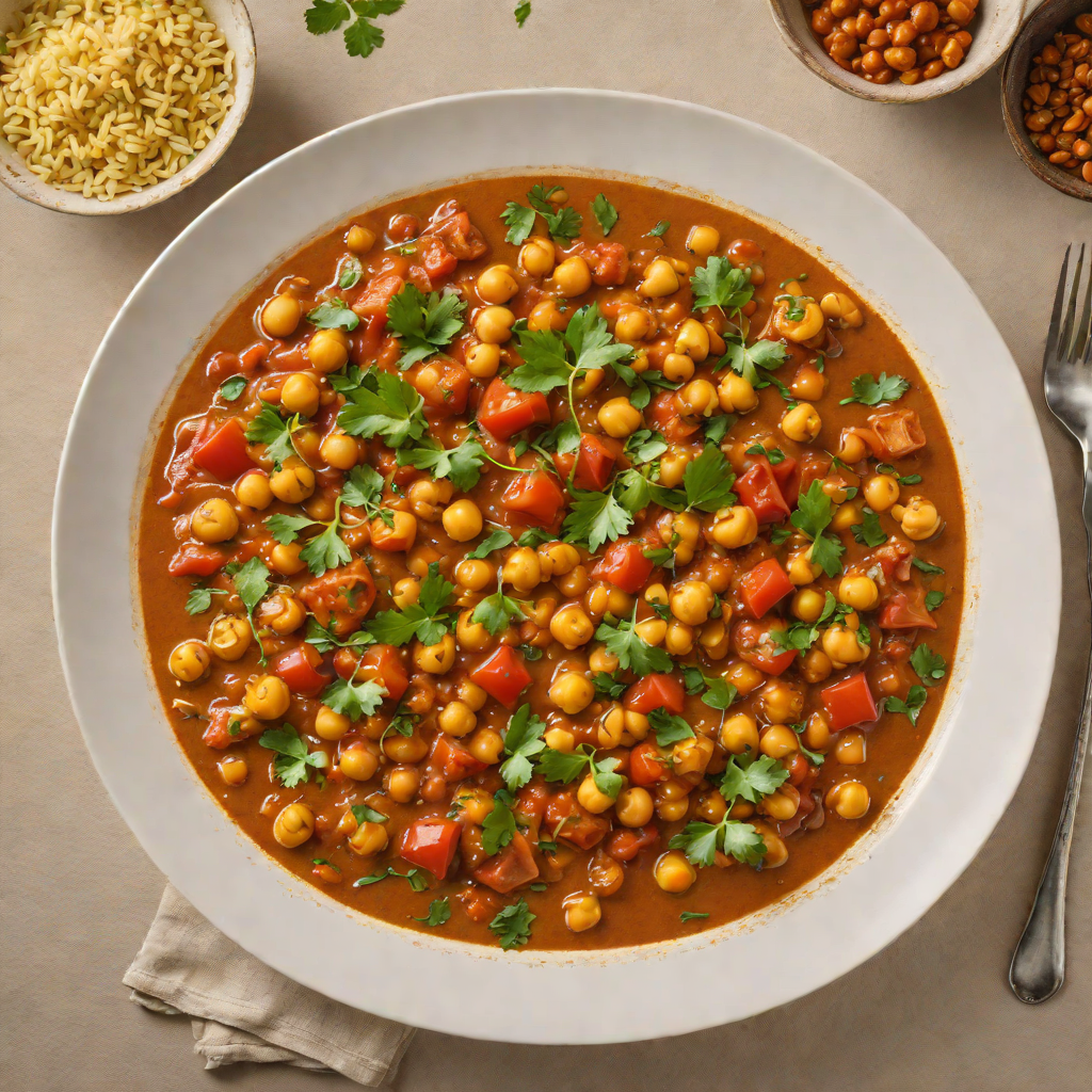 Slow-Simmered Tomato and Chickpea Curry with Garam Masala