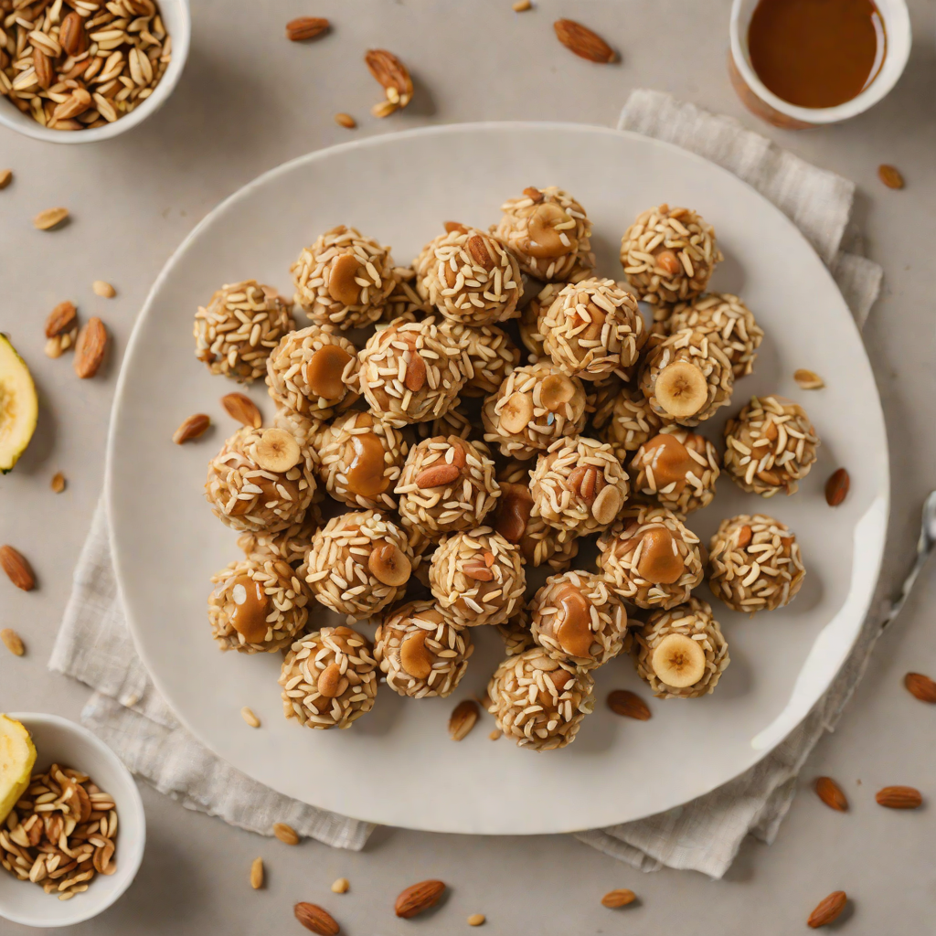 No-Bake Banana Oat Energy Bites with Honey and Peanut Butter