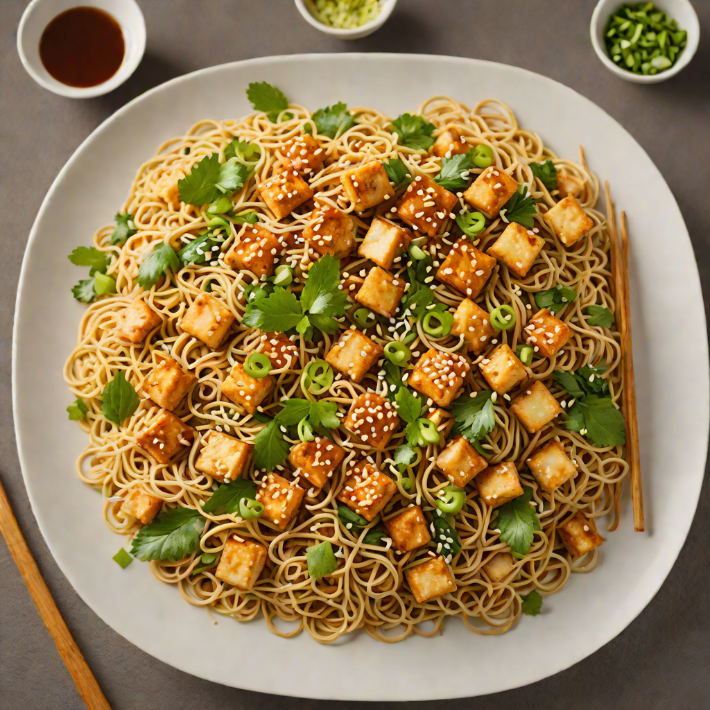 Stir-Fried Sesame Ginger Noodles with Tofu