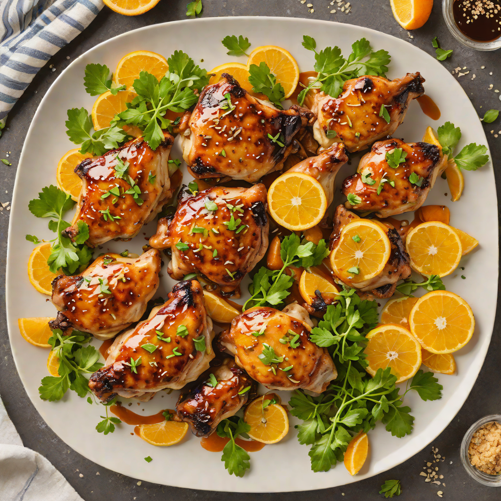 Sheet Pan Orange-Ginger Glazed Chicken Thighs