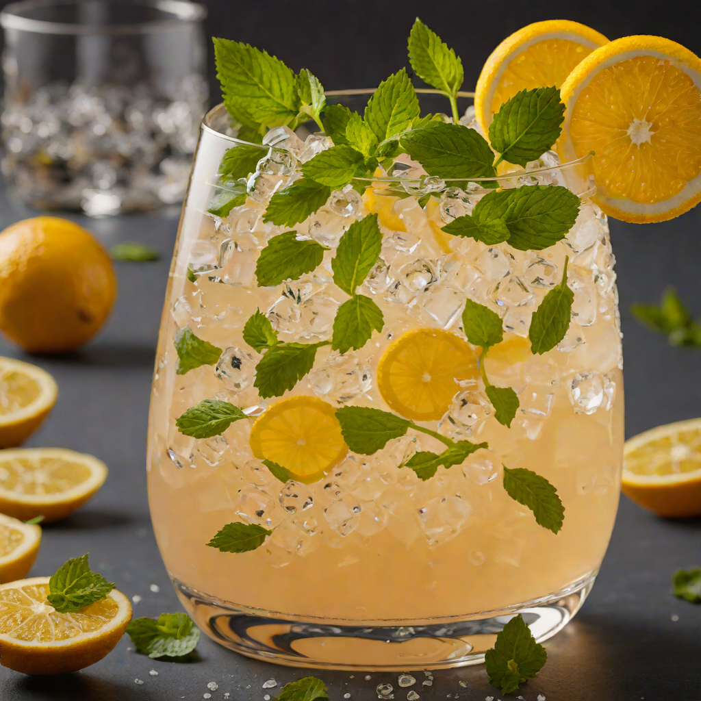 Hard Seltzer Citrus Punch with Fresh Mint