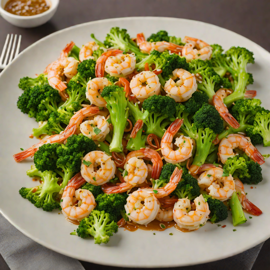 Shrimp Stir-Fry with Garlic-Ginger Sauce and Broccoli