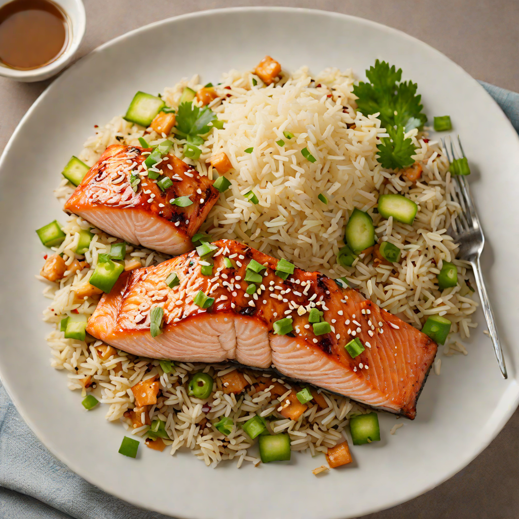 Miso-Glazed Salmon with Sesame and Scallion Rice Bowl