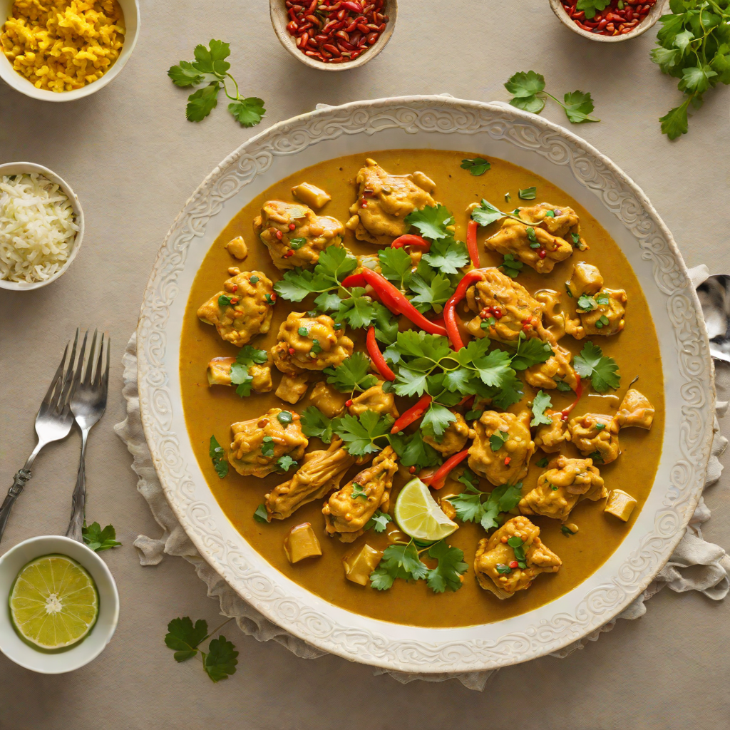 Slow-Simmered Burmese Chicken Curry with Turmeric and Lemongrass