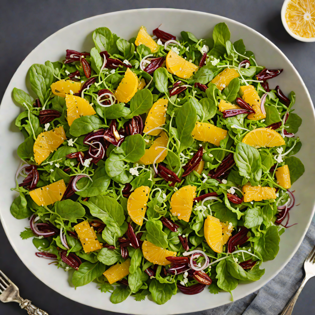Wilted Bitter Greens Salad with Citrus Vinaigrette
