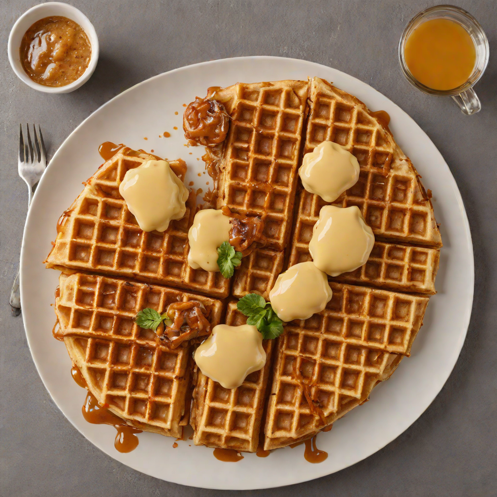 Injera Waffle with Spiced Honey Butter