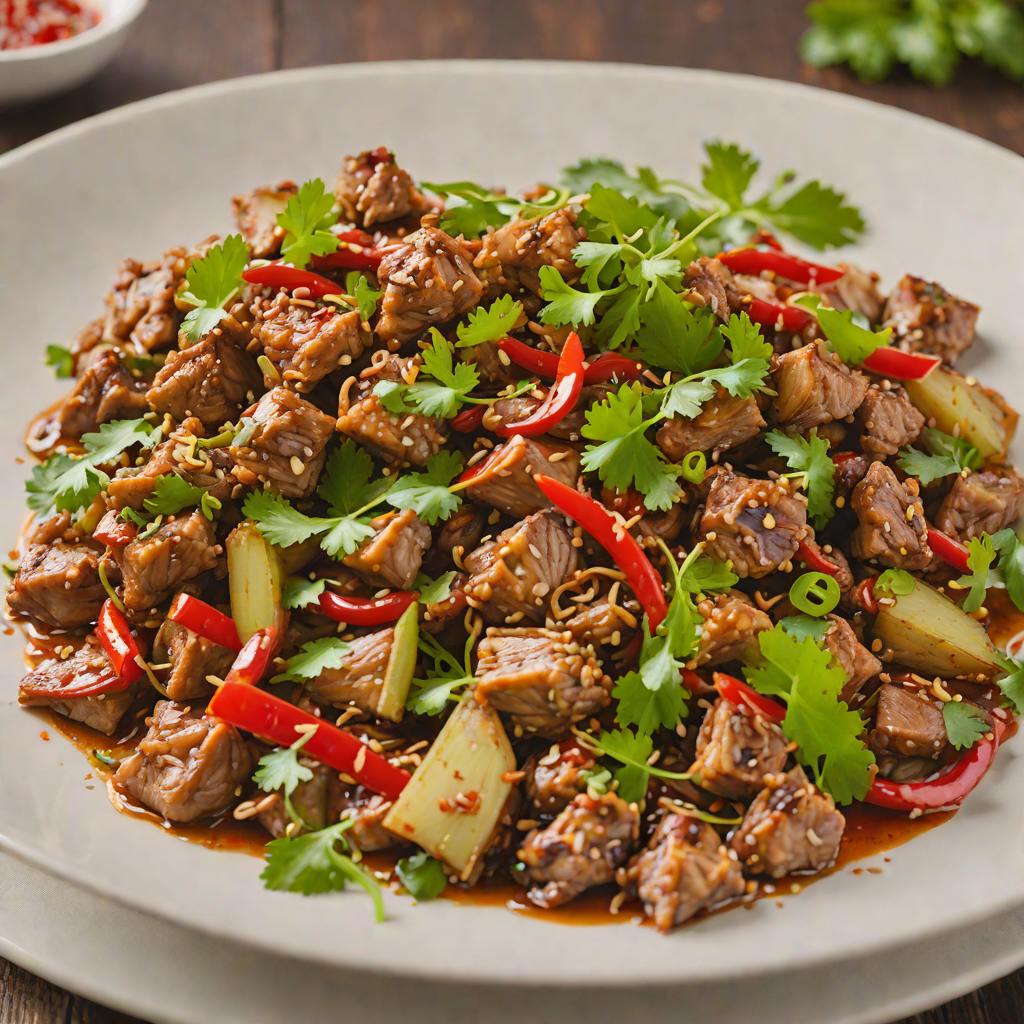 Burmese-Style Stir-Fried Pork with Garlic and Chili