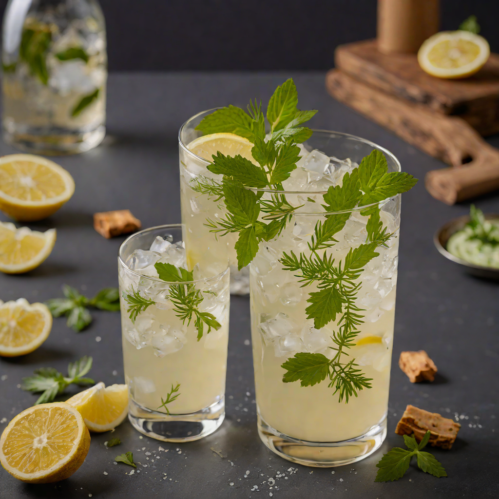 Ginger-Infused Gin Fizz with Fresh Herbs