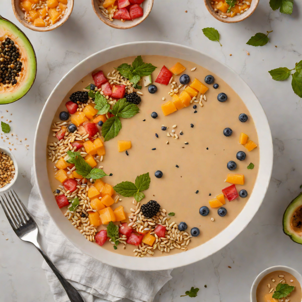 Chilled Papaya and Ginger Smoothie Bowl