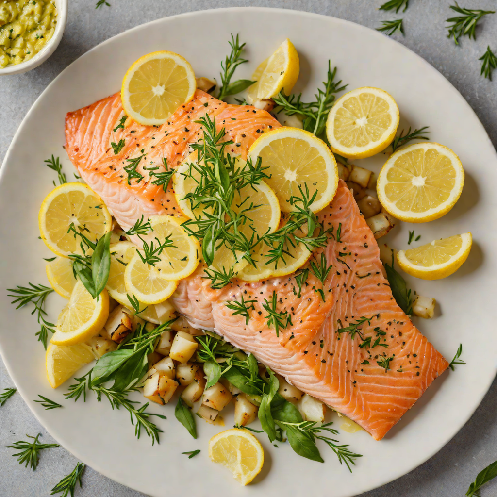 Herb-Baked Salmon with Lemon Garlic Butter